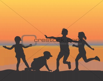 Children on the beach