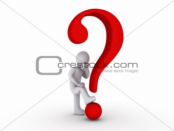 3d Person with Question Mark