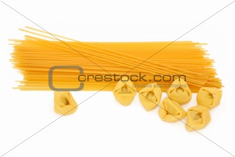 Tortellini and Spaghetti Pasta