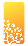 orange floral banner