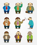 cartoon boss and Manager icon set

