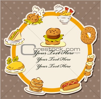 fast food restaurant card
