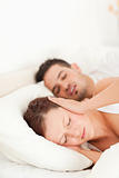 Woman not able to sleep because of snoring