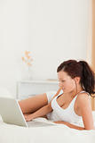 Relaxed woman with a laptop