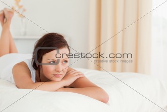 Beautiful Relaxed woman on her bed