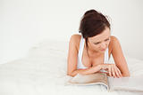 Woman reading a magazine