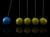 3d yellow blue pendulum