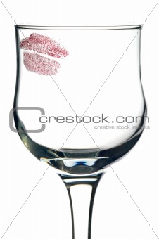 Kiss on glass