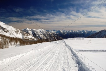 snowy mountain panorama