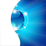 Abstract Blue Background With Globe