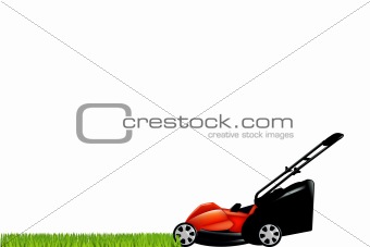 Lawnmower With Green Grass