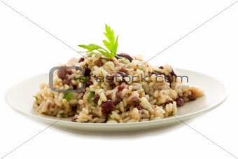 Risotto with black olives