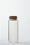 Glass bottle with cork stopper 
