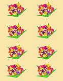 bouquets of flowers on a background