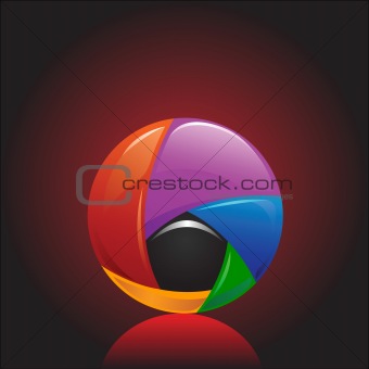 colorful and shiny chromium ball graphics