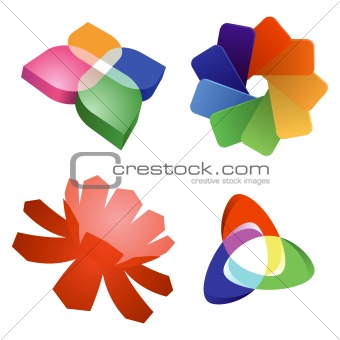 colorful abstract flower