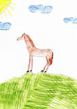 Children's drawing of a horse