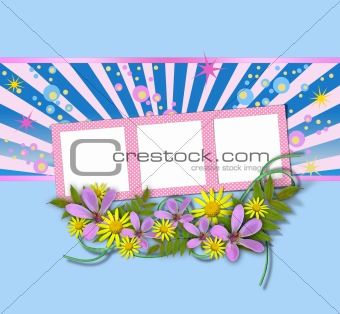 picture frames decorated with flowers 