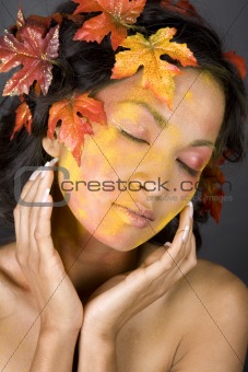 beautiful fall face