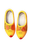 Dutch wooden yellow shoes