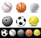 vector illustration of sport balls