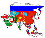 political map of asia
