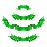 a set of 4 green royal banners