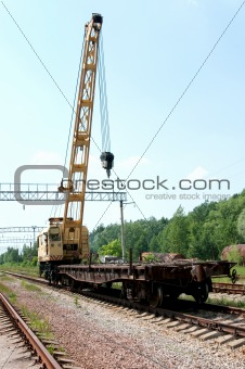 Old Rail Track Mounted Crane
