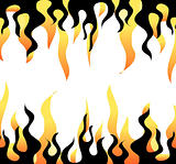 Red burning flame pattern. Vector.