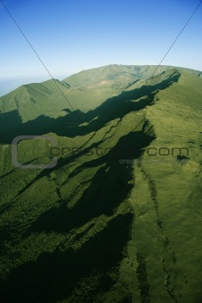 Green Maui mountain.
