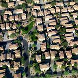 Aerial of suburbs.