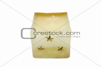 Christmas candle with stars