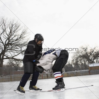 Ice hockey roughing.