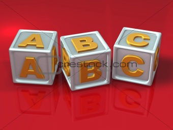 block letters - 3d concept illustration