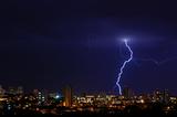 Lightning Over a City
