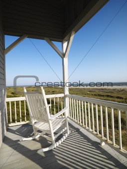 Porch at beach. 