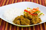 Goat Curry with Rice - Caribbean Style