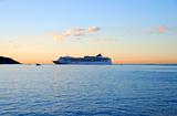 Cruise ship at dawn