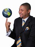 Businessman with the Earth