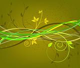 Abstract  artistic  floral background - vector