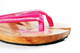 Pink wooden sandals 