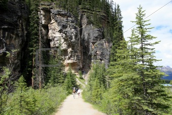 Hikers and Climbers in Banff National Park, Alberta