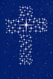 christian cross in stars