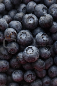Pile of blueberries.