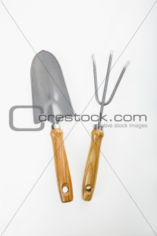 Spade and garden fork.
