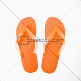 Orange sandals.