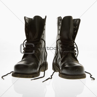 unlaced combat boots