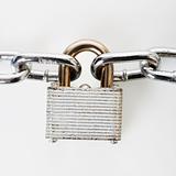 Padlock with chains.