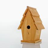 Wooden birdhouse.