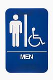 Men restroom sign.